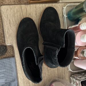 Crown Vintage Black Suede Ankle Booties